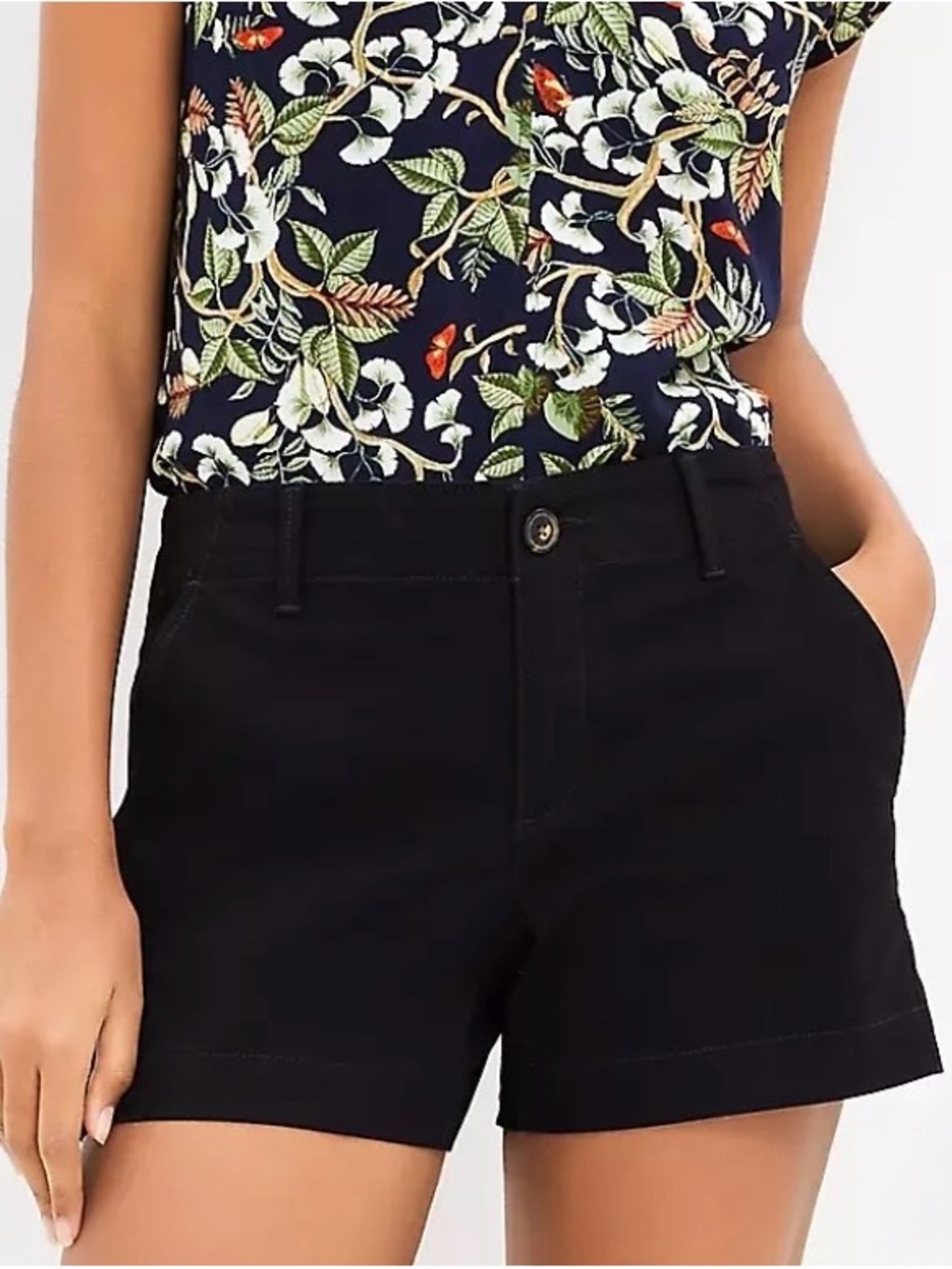 J. Crew Black High-Rise Tailored Shorts